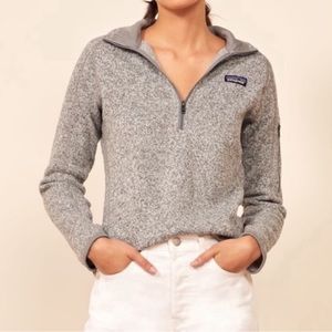 Patagonia better sweater quarter zip! So cozy, just a little too small for me